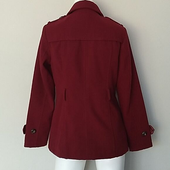 George Bergandy Button Detail Warm Coat. Sz XS/CH - Picture 7 of 13